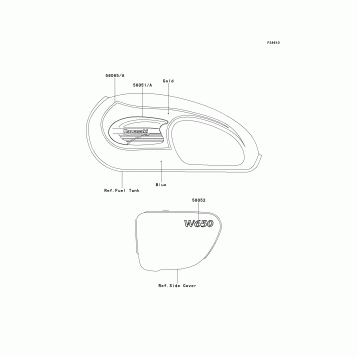 Decals(Blue/Gold)(EJ650-A4)