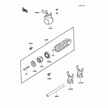 Gear Change Drum/Shift Fork(s)