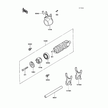Gear Change Drum/Shift Fork(s)