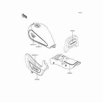 Decals(EN500-A5)(Green/White)