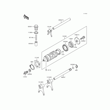 Gear Change Drum/Shift Fork(s)