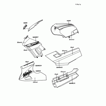 Decals(EBONY/SILVER)(EX250-F4)