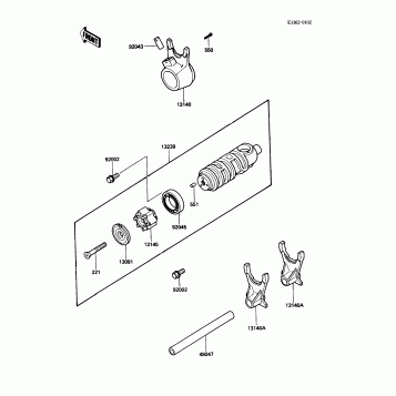 Gear Change Drum/Shift Fork(s)