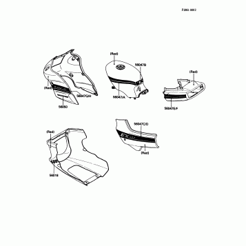 Decals(Red)(EX500-A2)