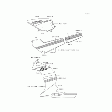 Decals(EX500-A5)(Red/White)