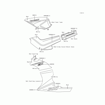 Decals(EX500-A6)(Red/White)