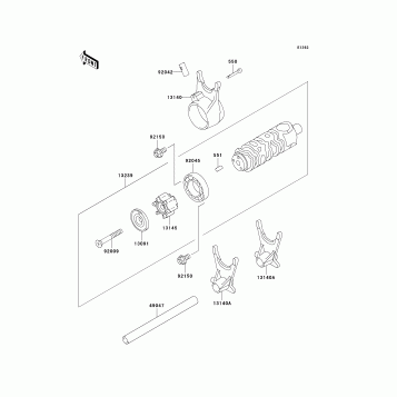 Gear Change Drum/Shift Fork(s)