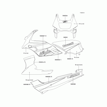 Decals(Violet)(EX500-D8)