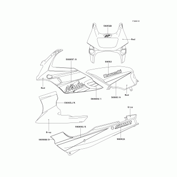 Decals(Red)(EX500-D9)