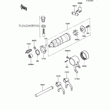 GEAR CHANGE DRUM & FORKS