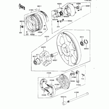 REAR WHEEL/HUB/BRAKE/BELT