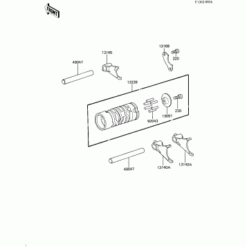 GEAR CHANGE DRUM & FORKS