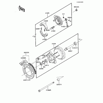 REAR HUB/BRAKE/CHAIN