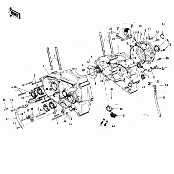CRANKCASE ('72-'73 F9/F9-A 350)