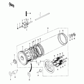 CLUTCH ('72-'73 F9/F9-A 350)