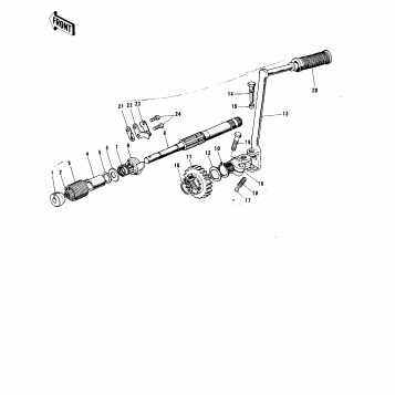 KICKSTARTER MECHANISM ('72-'73 F9/F9-A 3