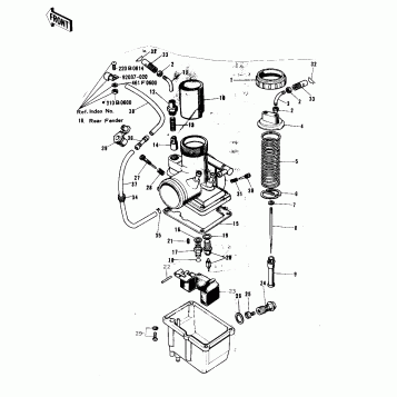 CARBURETOR ('72-'73 F9/F9-A 350)