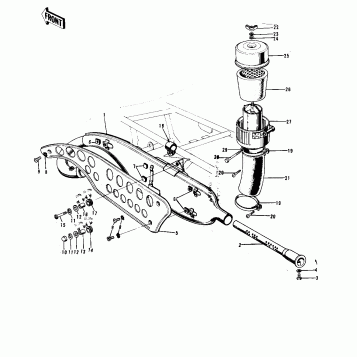 AIR CLEANER/MUFFLER ('72-'73 F9/F9-A 350