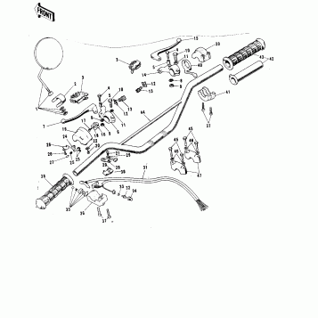 HANDLEBAR ('72-'73 F9/F9-A 350)