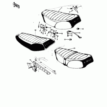 SEAT/CHAIN COVER ('72-'73 F9/F9-A 350)