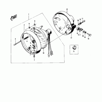 HEADLIGHT ('72-'73 F9/F9-A 350)