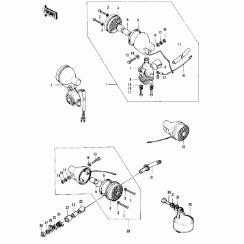 TURN SIGNALS ('72-'73 F9/F9-A 350)