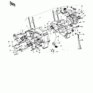 CRANKCASE ('74-'75 F9-B/F9-C 350)