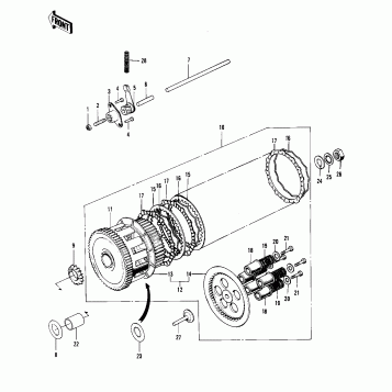 CLUTCH ('74-'75 F9-B/F9-C 350)