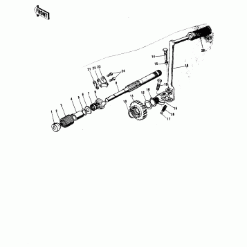 KICKSTARTER MECHANISM ('74-'75 F9-B/F9-C