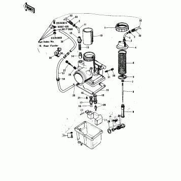 CARBURETOR ('74-'75 F9-B/F9-C 350)