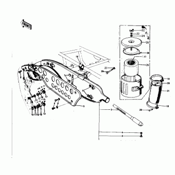 AIR CLEANER/MUFFLER ('74-'75 F9-B/F9-C 3
