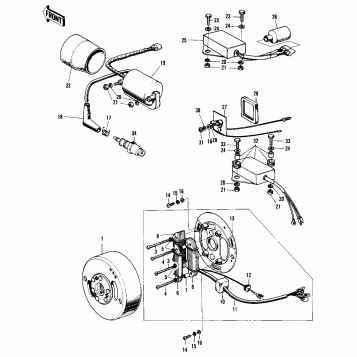 IGNITION/GENERATOR/REGULATOR ('74-'75 F9