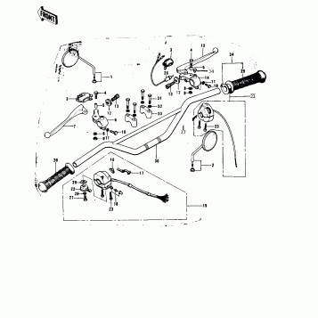 HANDLEBAR ('74-'75 F9-B/F9-C 350)