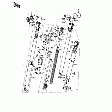 FRONT FORK ('74-'75 F9-B/F9-C 350)