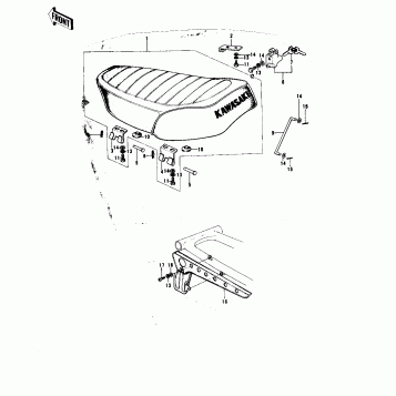 SEAT/CHAIN COVER ('74-'75 F9-B/F9-C 350)