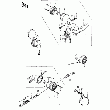 TURN SIGNALS ('74-'75 F9-B/F9-C 350)