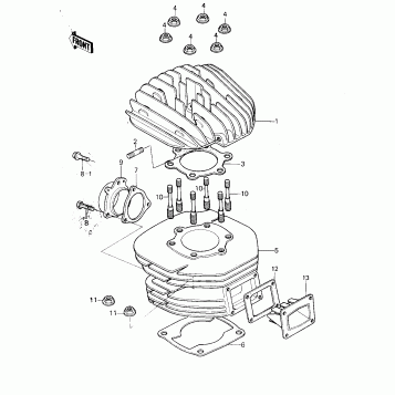 CYLINDER HEAD/CYLINDER/REED VALVE