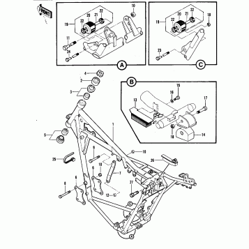 FRAME/FRAME FITTINGS (KX250-A6)