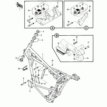FRAME/FRAME FITTINGS (KX250-A7)
