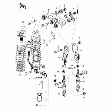 REAR SUSPENSION/SHOCK ABSORBER (KX250-A6