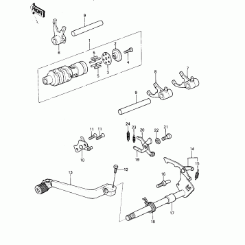 GEAR CHANGE MECHANISM ('80 A6)