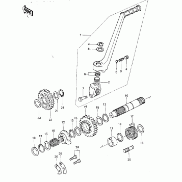 KICKSTARTER MECHANISM ('80 A6)