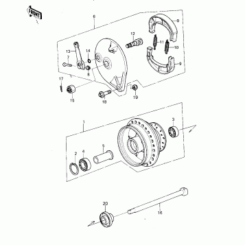 FRONT HUB/BRAKE ('80 A6)