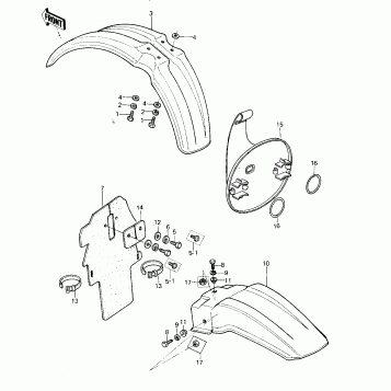 NUMBER PLATE/FENDERS ('80 A6)
