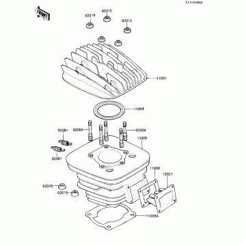 CYLINDER HEAD/CYLINDER/REED VALVE ('81 A