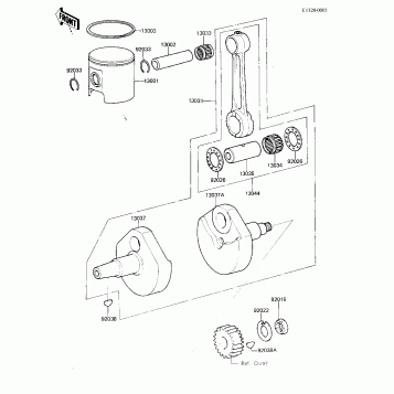 CRANKSHAFT/PISTON ('81 A7)