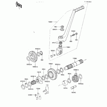 KICKSTARTER MECHANISM ('81 A7)