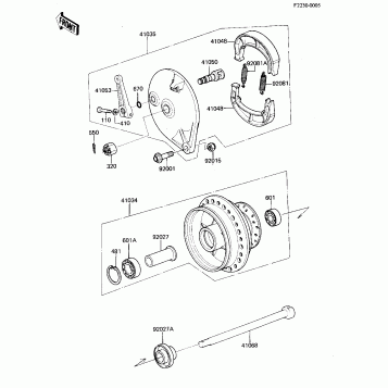 FRONT HUB/BRAKE ('81 A7)