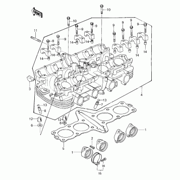 CYLINDER HEAD ('80 KZY 50-E1)