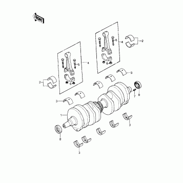 CRANKSHAFT ('80 KZY 50-E1)